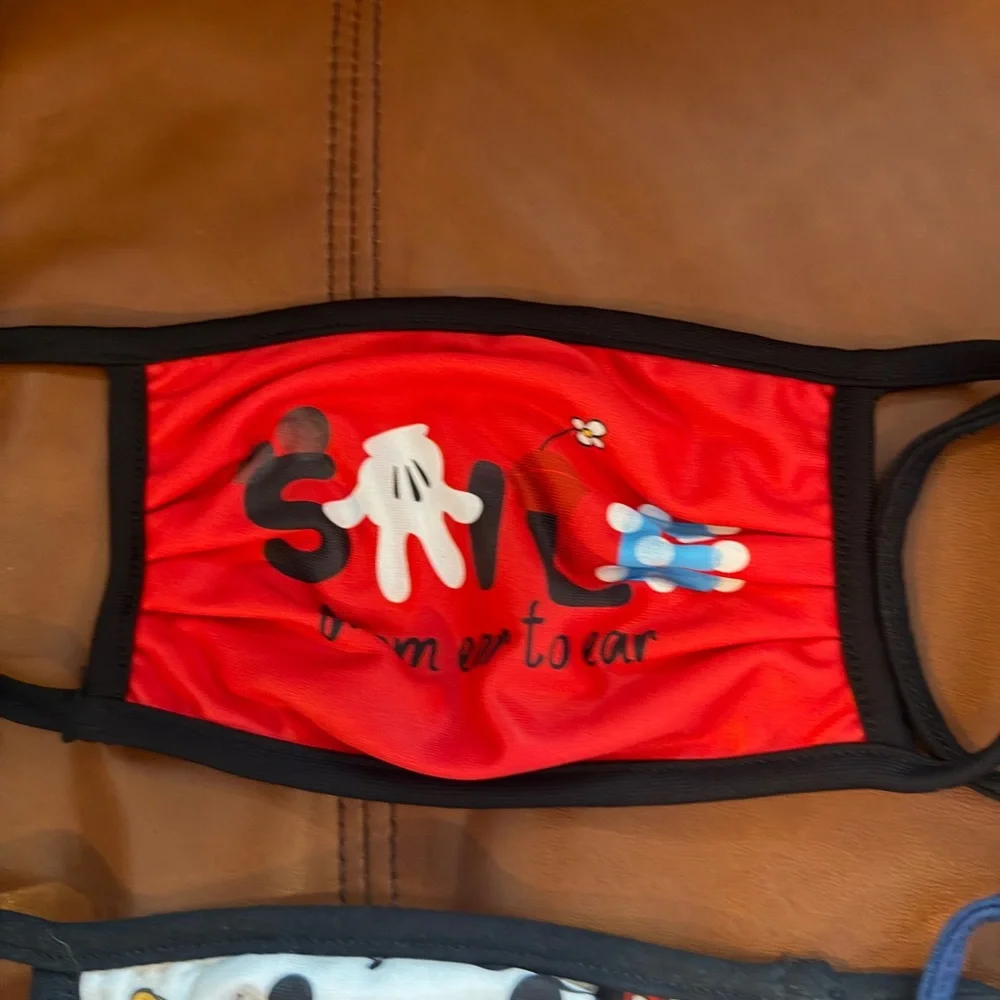 Disney New Kids Large Face Mask Collection - Red, Blue, and Multicolor
